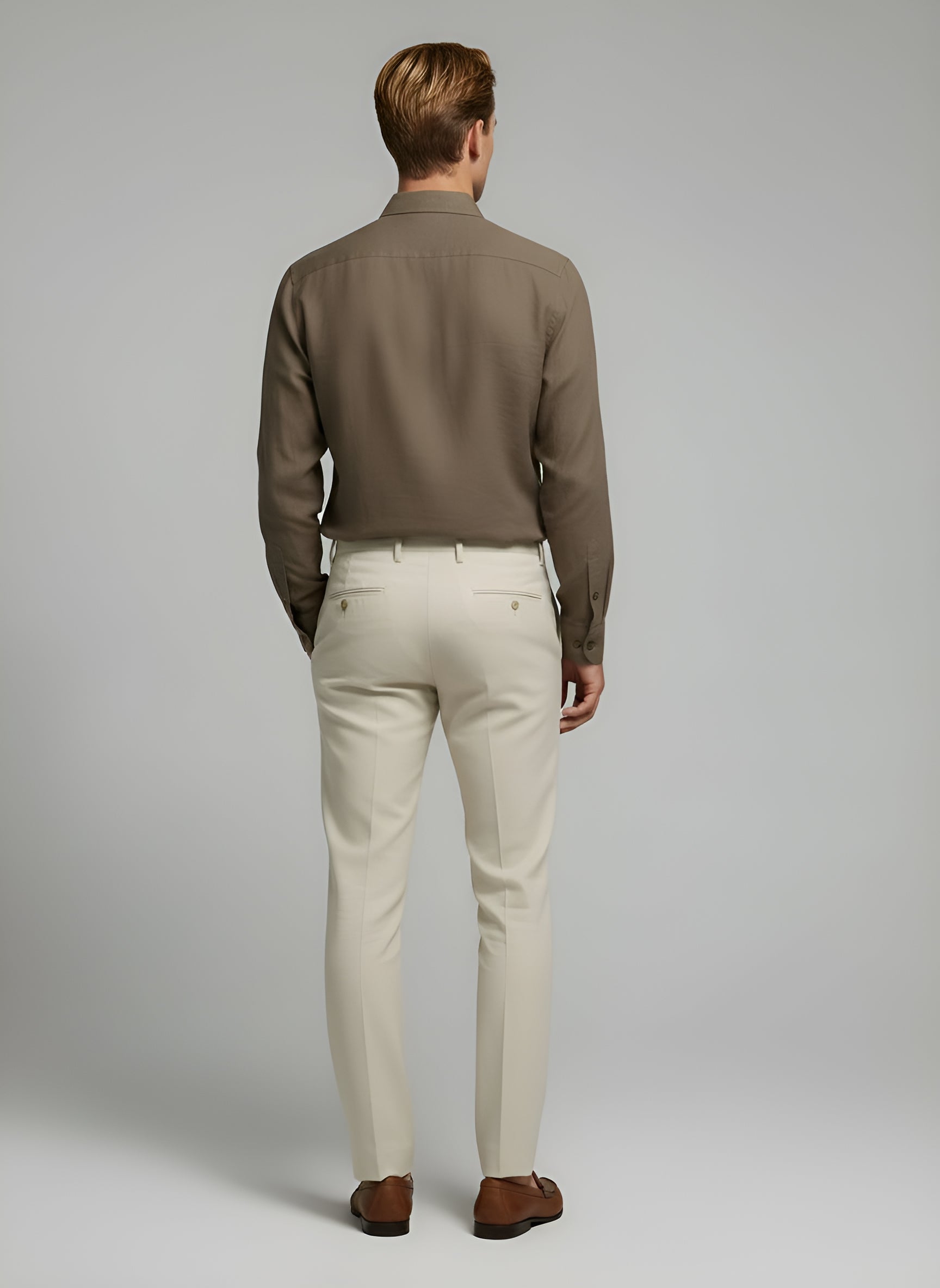 Moretti Slim Leg Tailored Suit Trouser