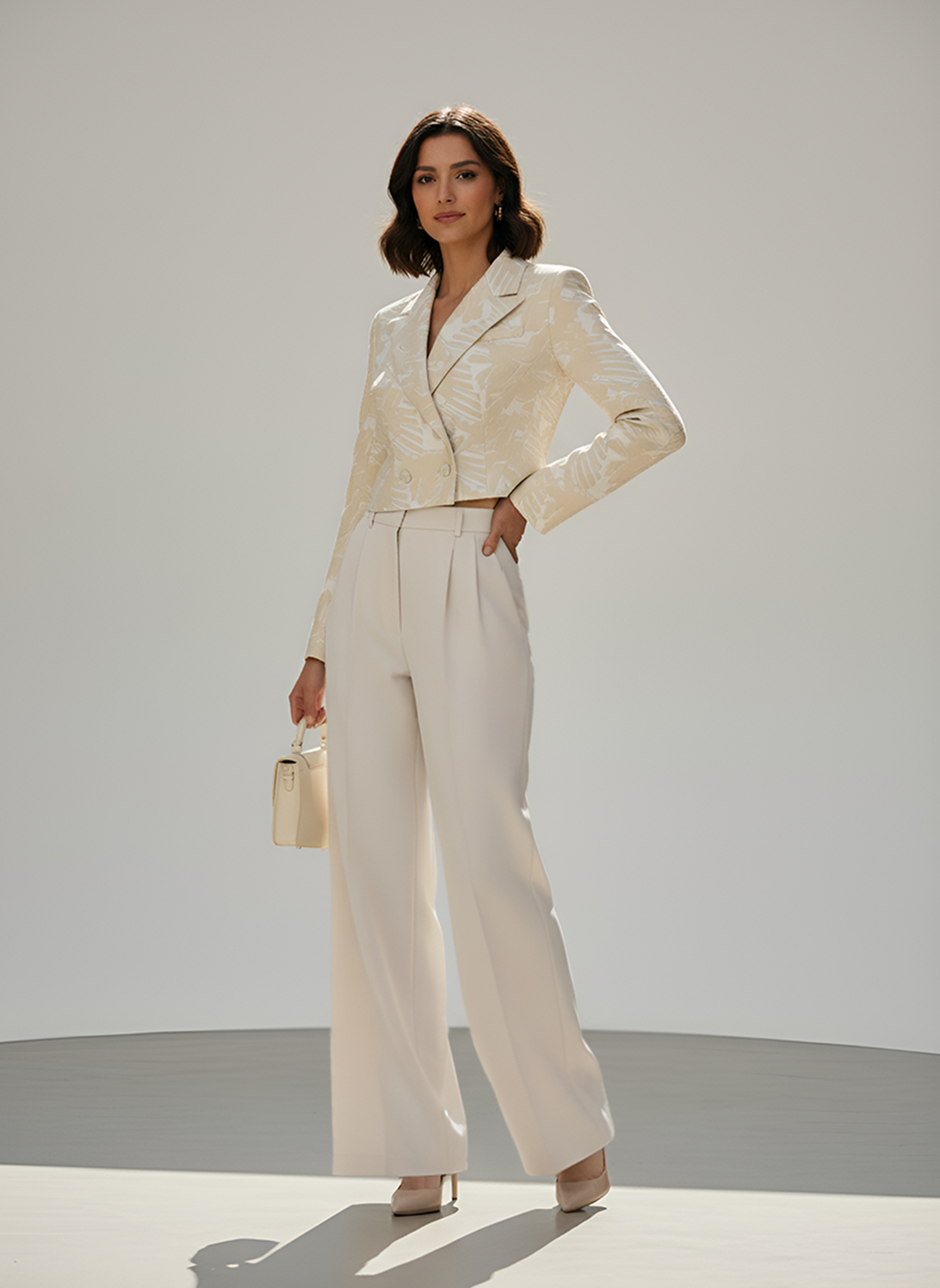 Sonia Pleated Wide-leg Trousers