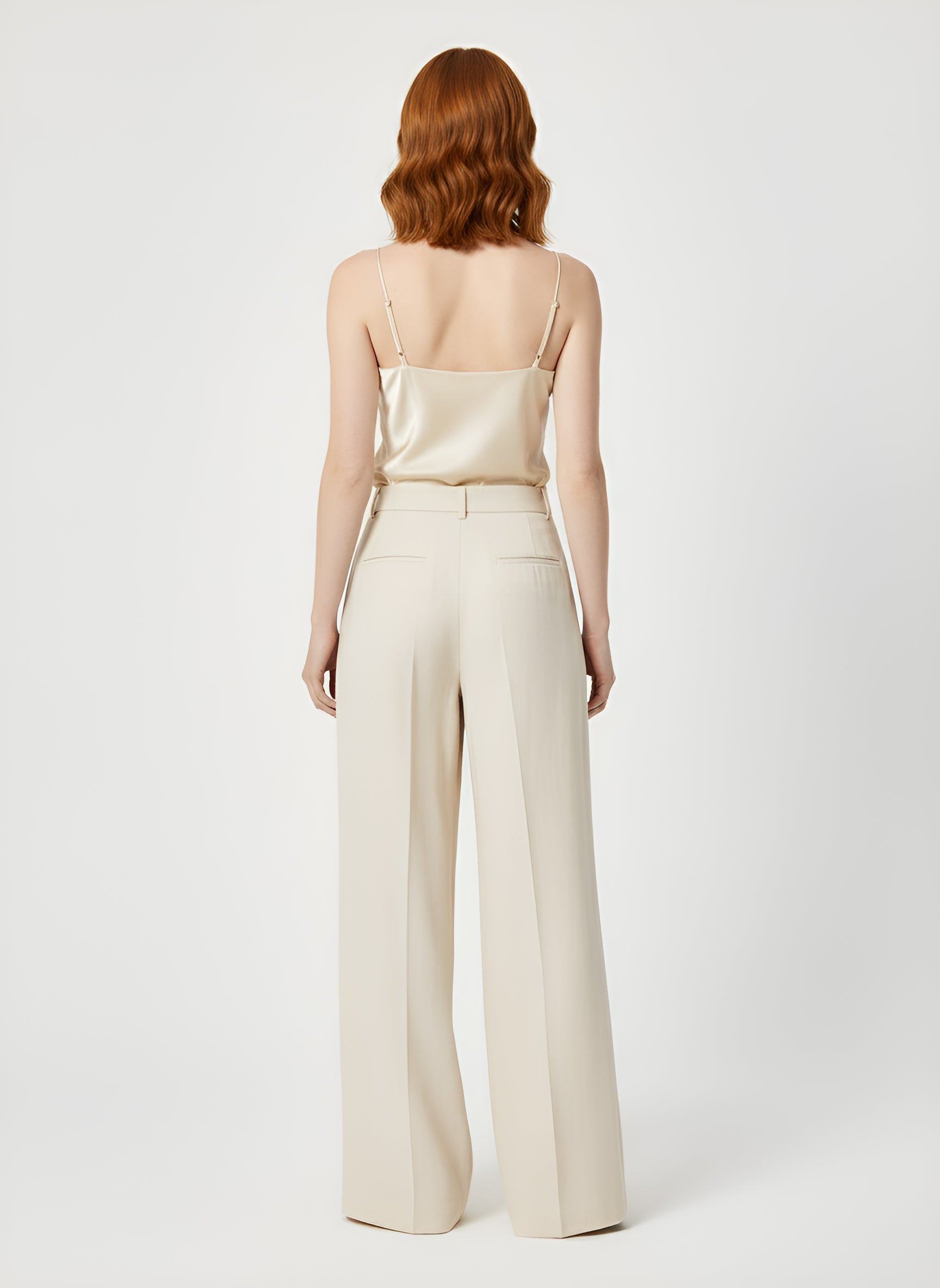 Opaline Pleated Wide-leg Trousers