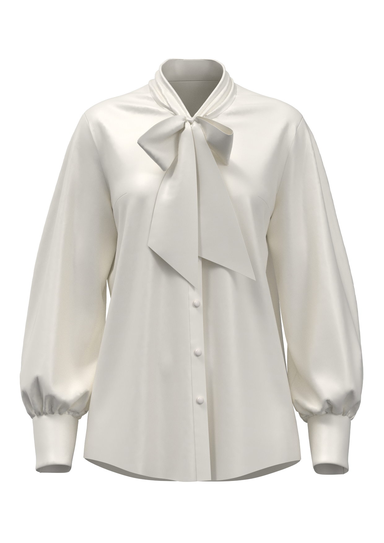 Elara Pussy-bow Silk Blouse