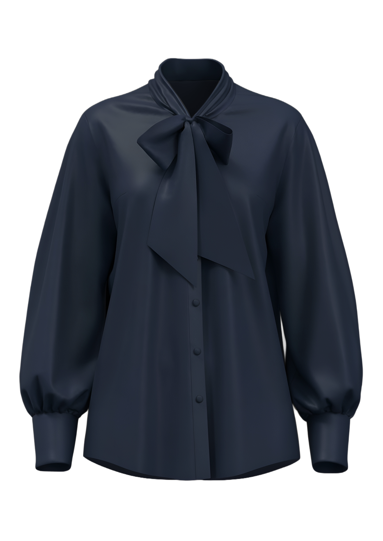 Elara Pussy-bow Silk Blouse