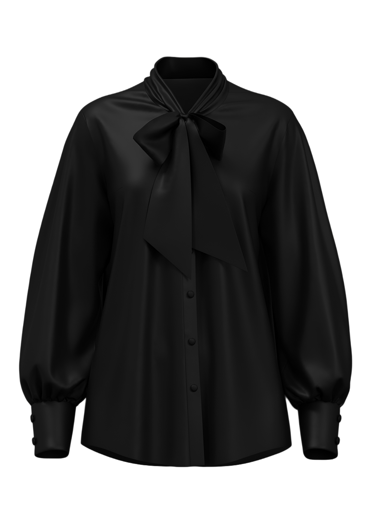 Elara Pussy-bow Silk Blouse