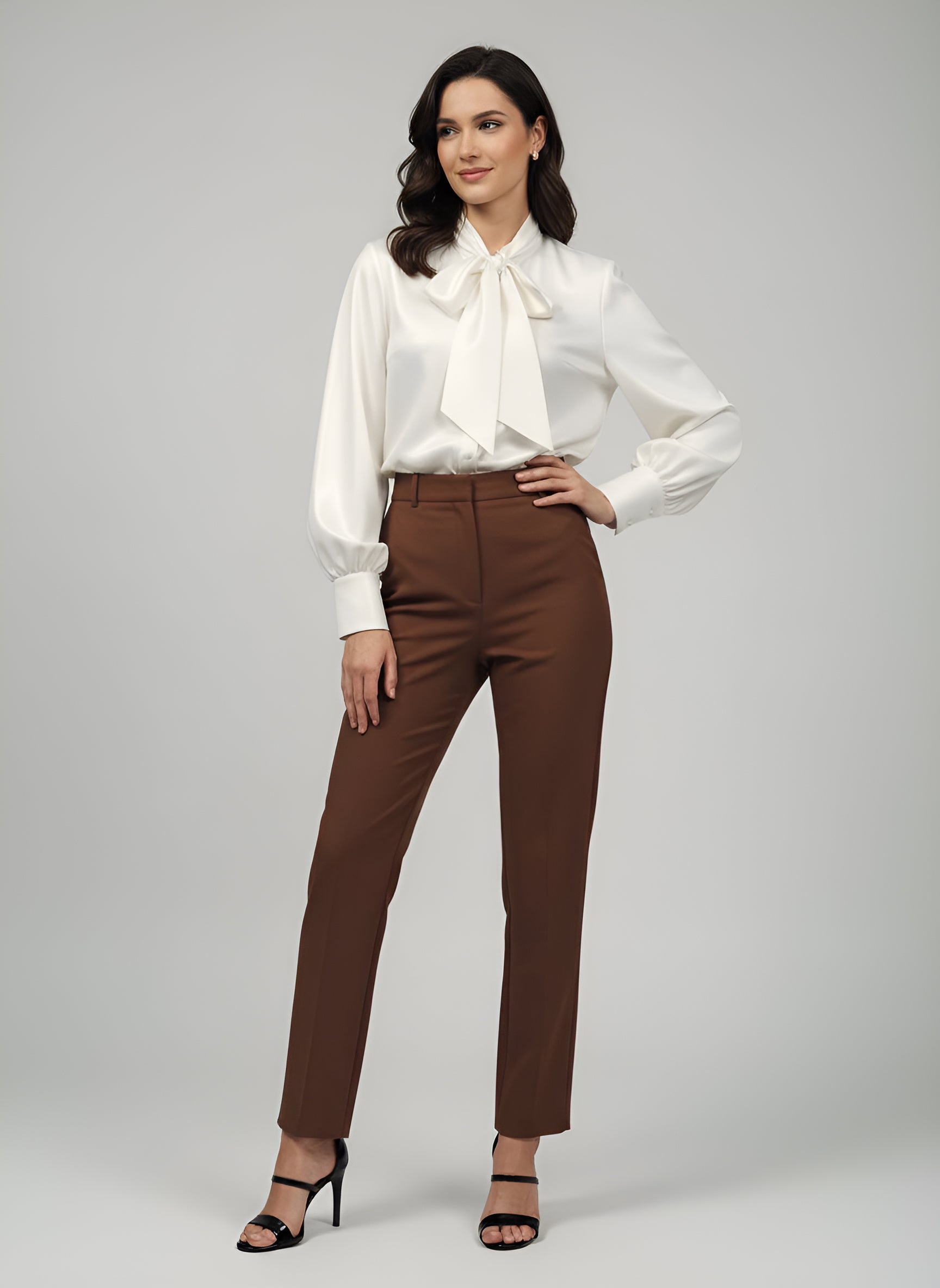 Elara Pussy-bow Silk Blouse