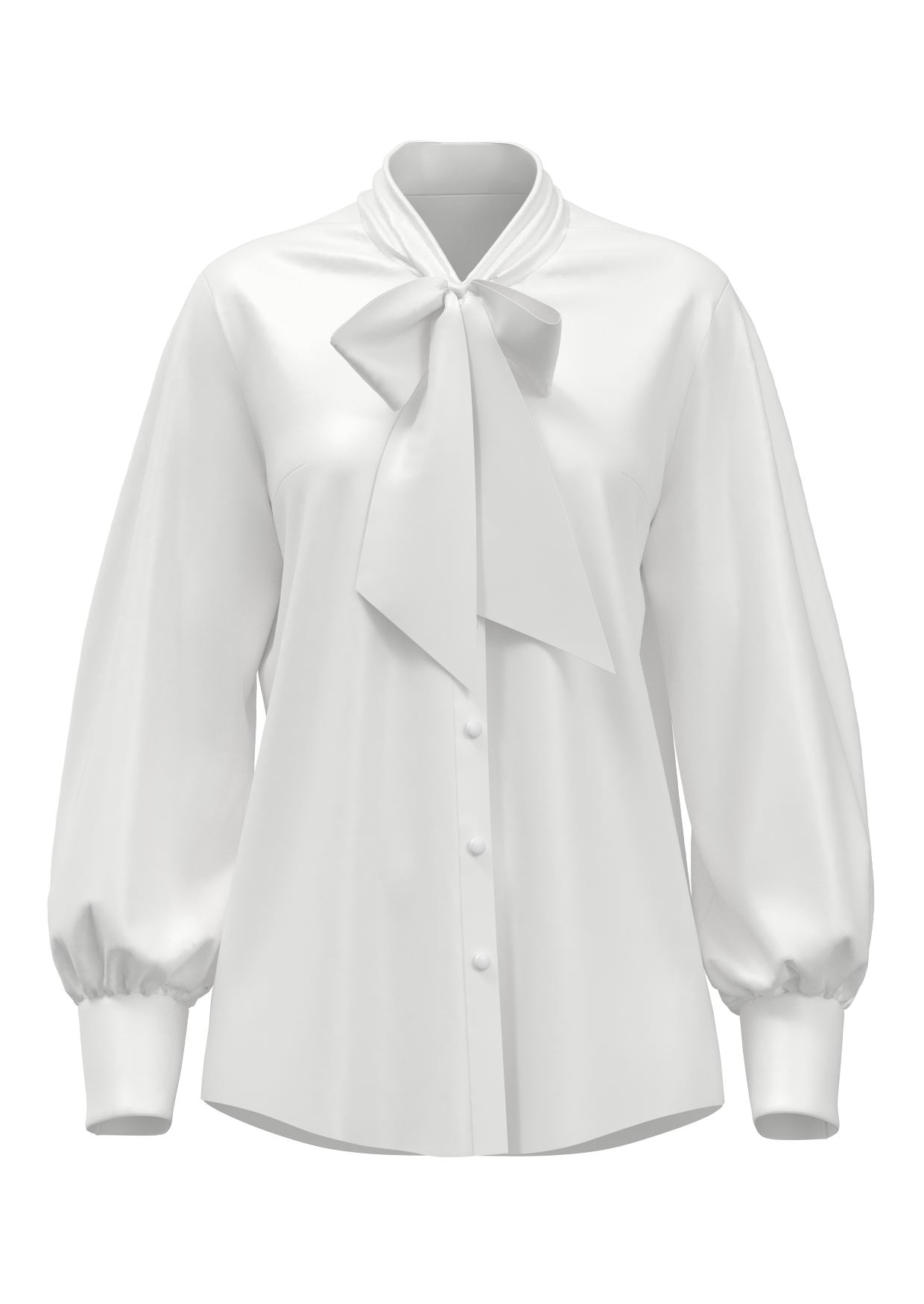 Elara Pussy-bow Silk Blouse