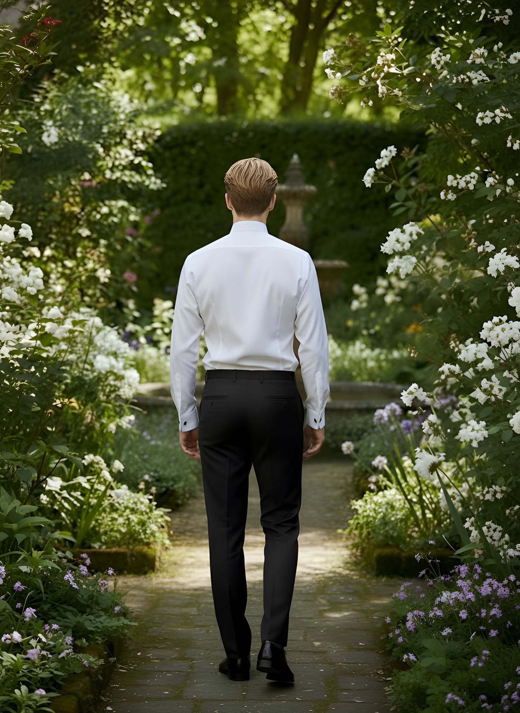 Valente Pleated Tuxedo Shirt