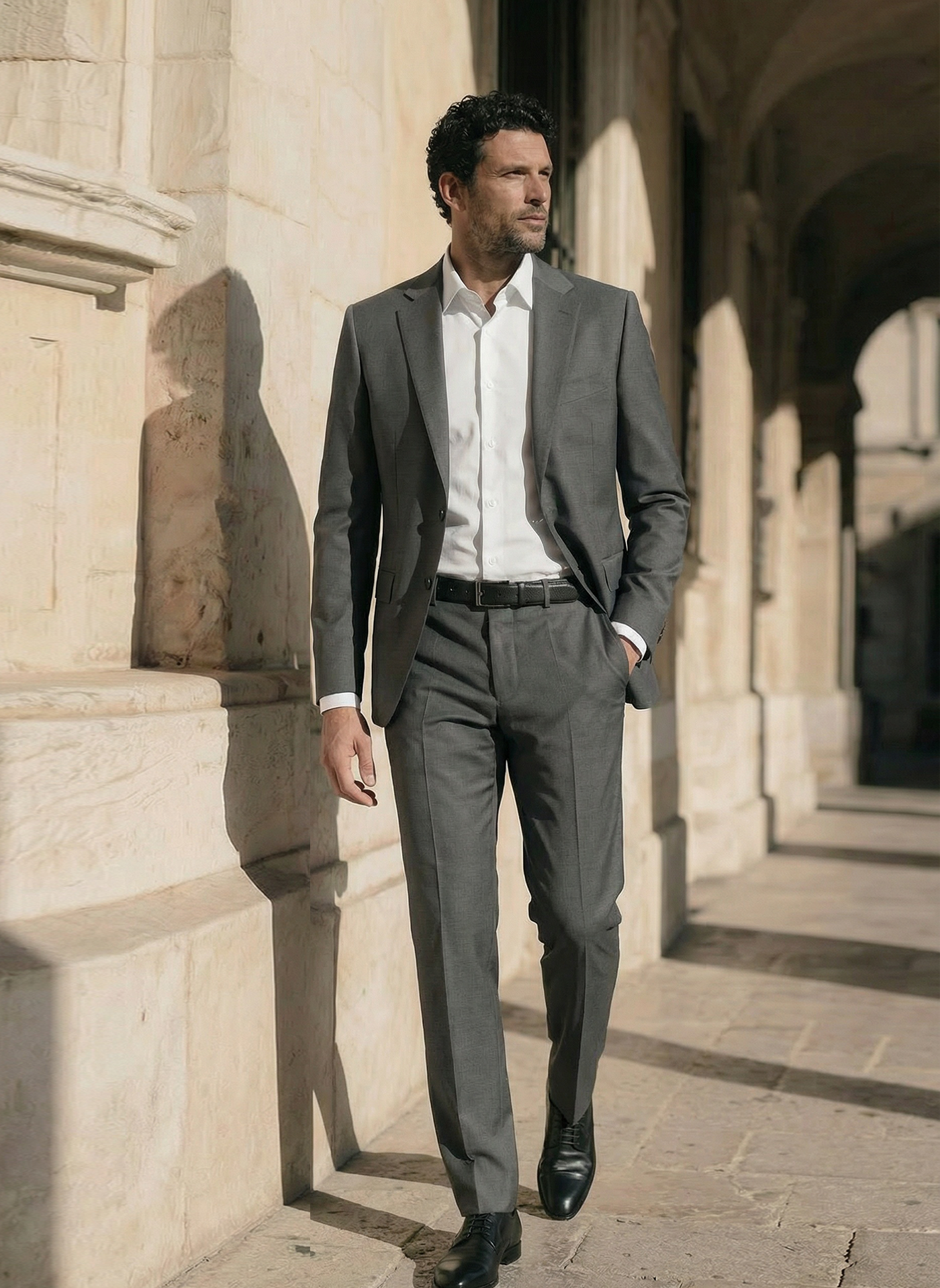 Venturi Slim Leg Tapered Suit Trouser