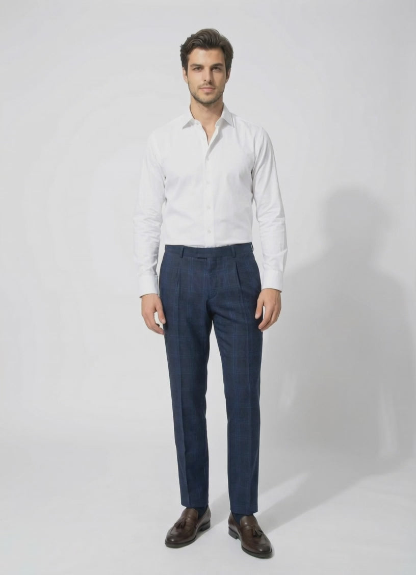 Savini Slim Leg Tapered Suit Trouser