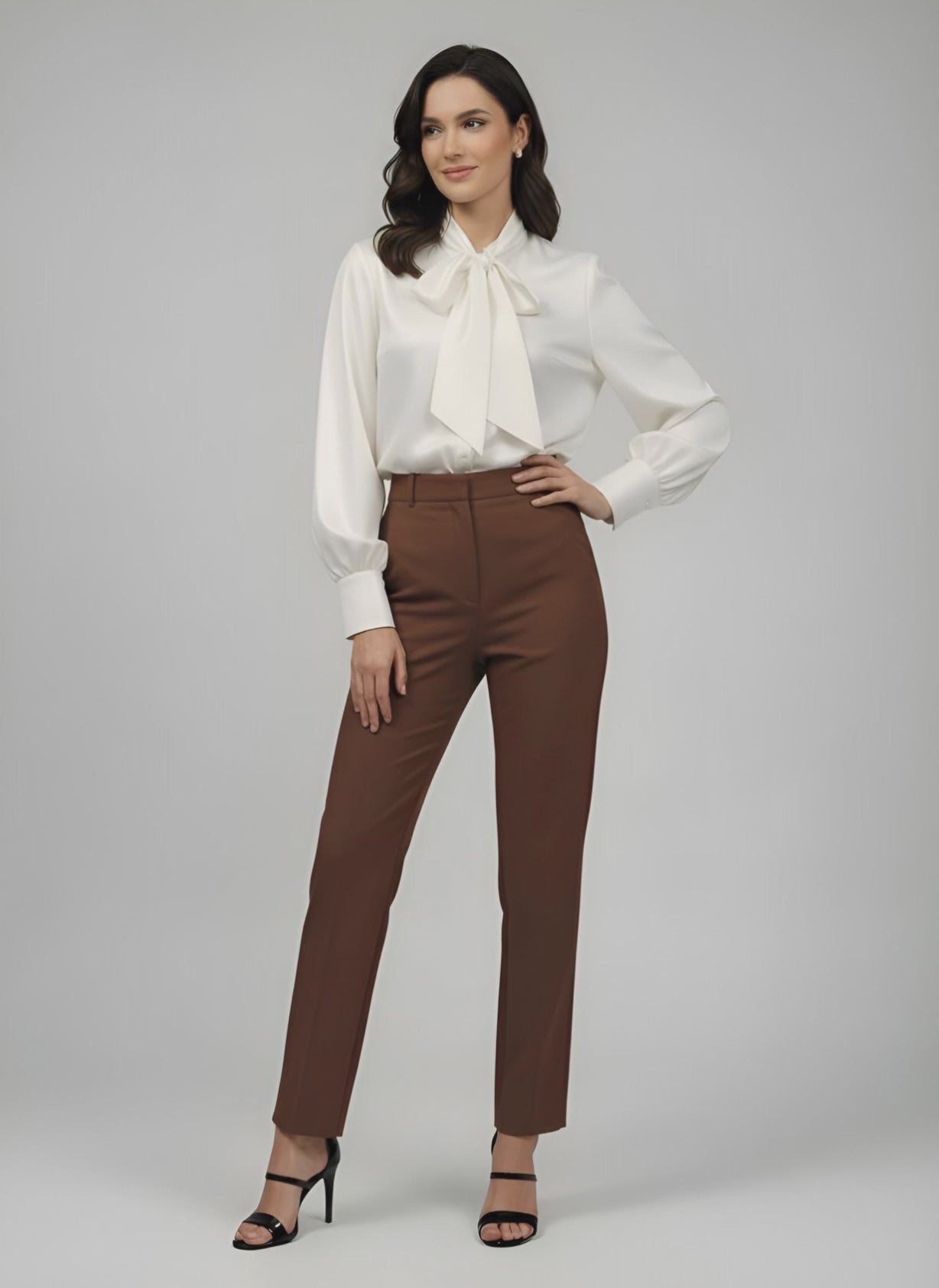 Elara Pussy-bow Silk Blouse